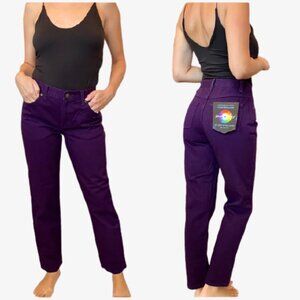 Vintage purple mom jeans Jeanology 2P overdyed denim